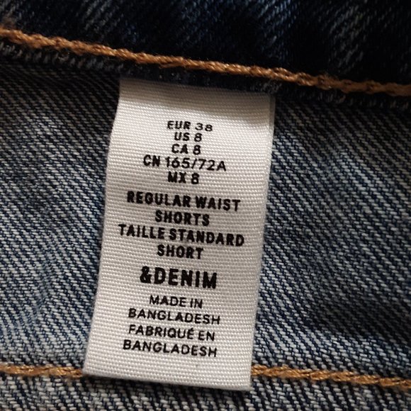 NWOT H & M High Waist Jean Shorts Sz 8 - Picture 3 of 11